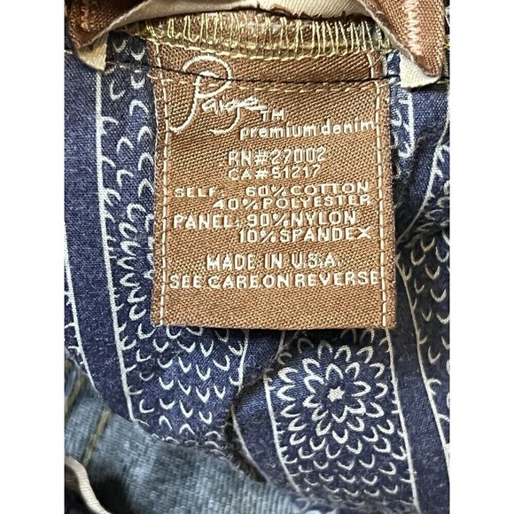 Paige Maternity Jeans Dark Wash High Waist Size 30 Made In USA Laurel‎ Canyon - Picture 9 of 11